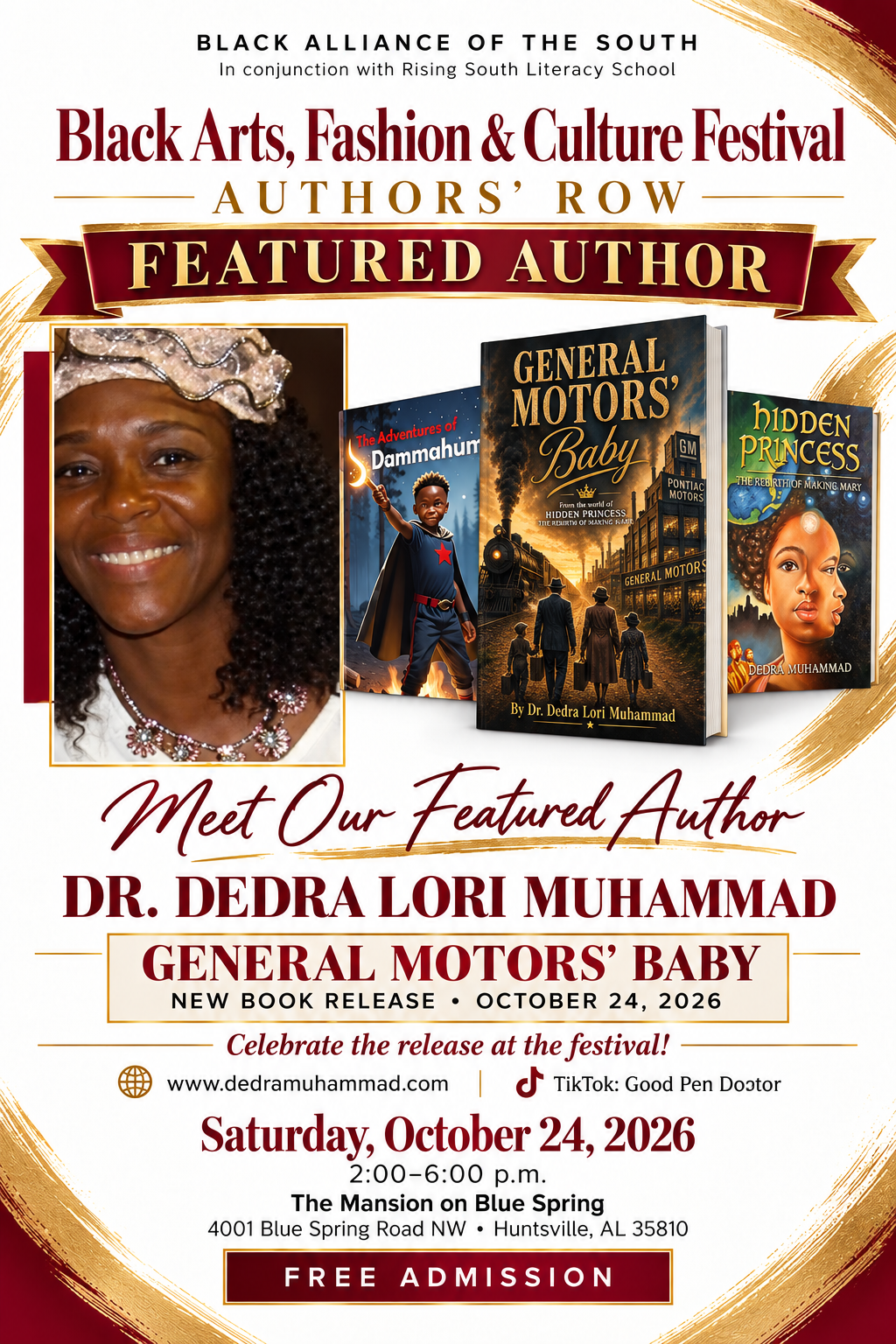 Featured author Dr. Dedra Lori Muhammad